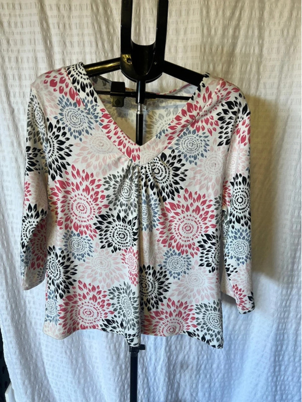 JM Collection 3/4 Sleeve Top 100% Cotton